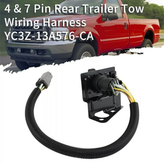 Tow Trailer Wiring Harness Plug YC3Z13A576CA for Ford F250 F350 Super Duty 99-01