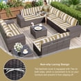 thumbnail image 2 of Outdoor Replacement Cushions for Patio Furniture,14-Piece Patio Water-Resistant Replacement Sofa Cushions Fits 6-seat Sectional Rattan Conversation Set,Liner&Cover, 2 of 6