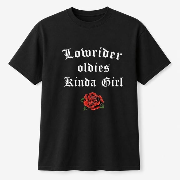Lowrider Oldies Rose Graphic T-Shirt Unisex Classic Fit Cotton Tee