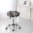 thumbnail image 5 of Abstract Cartoon Cat Heart Flower Round Bar Stool Seat Covers, Elastic Round Chair Cover Stool Seat Slipcover Bar Stool Cushions Round Pad for 12-14 inch, 5 of 5