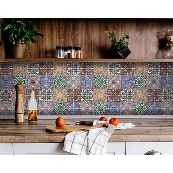 6 x 6 in. Mancuso Removable Blue Peel & Stick Tiles