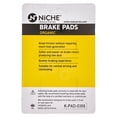 thumbnail image 4 of Niche Organic Brake Pad Set for Yamaha YZF R3 Motorcycle MK1002848, 4 of 8