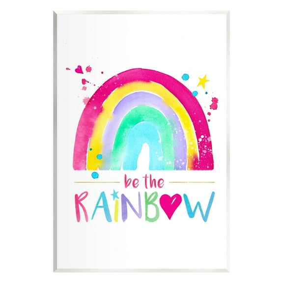 Stupell Industries Modern Rainbow Splash Inspirational Painting Unframed Art Print Wall Art, 10 x 15