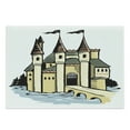 thumbnail image 1 of Castle Cutting Board, Fantasy Land Historic Fortress Illustration, Decorative Tempered Glass Cutting and Serving Board, in 3 Sizes, by Ambesonne, 1 of 2