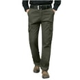thumbnail image 2 of Styesk Men's Pants Men's Solid Color Pocket Workwear Pantscasual Straight Leg Pants, 2 of 8