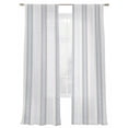 thumbnail image 7 of Geometric Gray Sheer Curtains 84 inches Long 2 Panels Set Ethnic Stripes Tiers Sheers Rod Pocket Small Window Short Curtains for Kitchen Cafe, Each 52" W x 84" L, 7 of 7