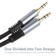thumbnail image 3 of OULII Cable De Audio Con Conectores Dorados Para Dos Auriculares En Casa, 3 of 8