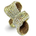 thumbnail image 1 of Alamode TK1635-8 Women IP Gold Stainless Steel Ring with Top Grade Crystal in Multi Color - Size 8, 1 of 1