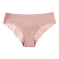 thumbnail image 2 of YWDJ Womens Thong Underwear Lace Lightweight No Show Sexy Lace Underwear Comfortable and Slim Hollowed Out Solid Panties Briefs Pink XL, 2 of 3