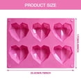 thumbnail image 3 of Heart Silicone Mold,3D Diamond Heart Silicone Mold for Chocolate,6 Cavities Easy Demold,for Making Breakable Mousse,Cake,Chocolate,Valentine's Day/Happy Birthday Gift, 3 of 9