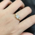 thumbnail image 2 of Moissanite Engagement Rings Three Stone Style All Princess Cut Side Stones Promise Engagement Ring, 2 of 6