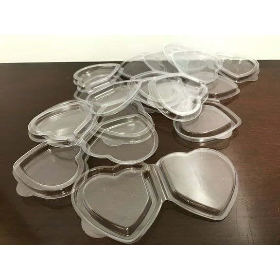 10 TY Beanie Babies Plastic Clear Heart Shaped Swing Hang Tag Protectors