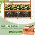 thumbnail image 5 of Fir Wood Raised Garden Bed with Trellis Orange Planter Box Drainage Liner for Climbing Plants, 5 of 10