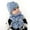 Blue, variant on Girls Winter Hats Gloves and Scarf Set, Warm Lined Beanie Hats Knitted Cap for Boys Girls