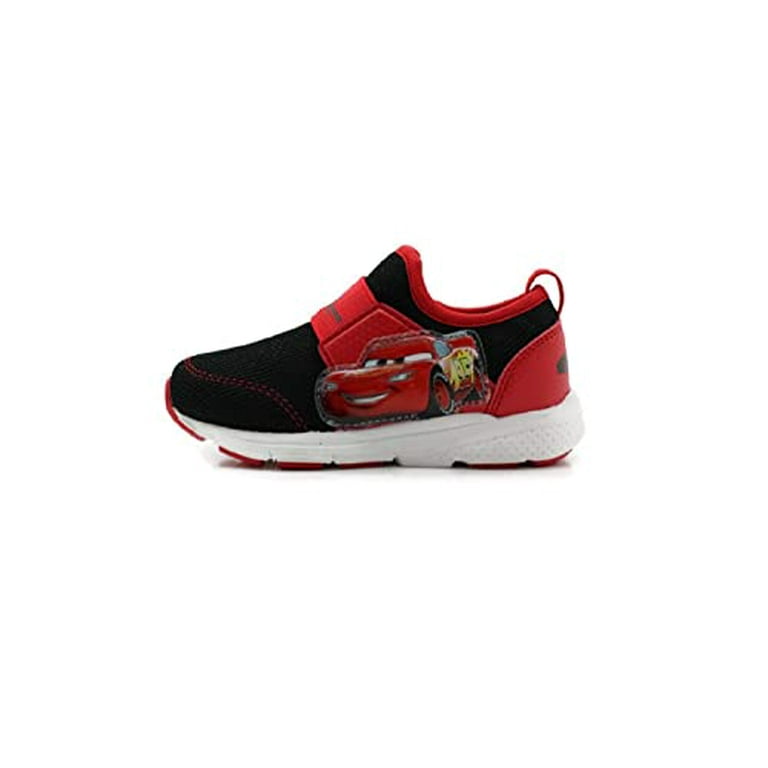 Disney Cars Lightning Boy's Lighted Athletic Sneaker, Black/Red - Walmart.com