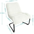 thumbnail image 2 of NALYL Upholstered Metal-Framed Lounge Chair with Sherpa Seat, White - Ideal for Bedrooms, Living Rooms, Dorms, Indoor Spaces, Accent and Lounging, 2 of 8