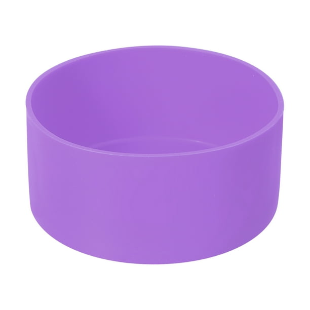 Uxcell 1pcs 9cm Funda Protectora de Silicona para Botellas de 32-40 oz, Funda Antideslizante para el Fondo de la Botella, Morado