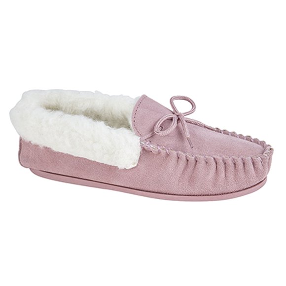 Mokkers Womens Suede Emily Moccasin Slippers