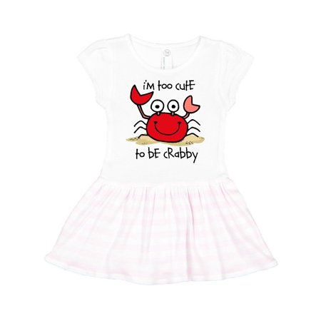 

Inktastic Too Cute Crab Gift Toddler Girl Dress