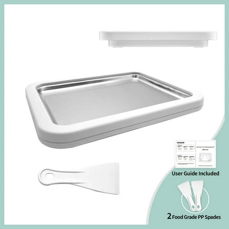 Ice Cream Frozen Yogurt Machine Stainless Steel Fried Tray Compact Home