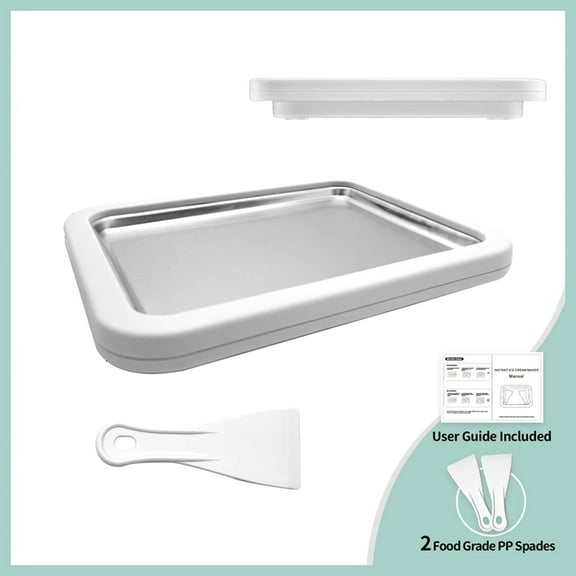 Ice Cream Frozen Yogurt Machine Stainless Steel Fried Tray Compact Home