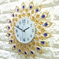 thumbnail image 6 of 15 inch Large 3D Wall Clock Watch Peacock Diamonds Home Living room Bedroom Decorative Clock European Style Creative Gift, 6 of 6