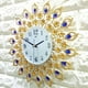 Grand Paon Vintage Diamant Or Horloge Murale Horloge Murale Silencieuse pour Salon Chambre Bureau Décoration de la Maison – image 4 sur 6