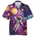 thumbnail image 3 of Camisa de hombre con estampado 3D de nave espacial, ropa para hombre de gran tamaño, nueva camisa informal de verano para playa hawaiana, moda hawaiana Harajuku para vacaciones, 3 of 4