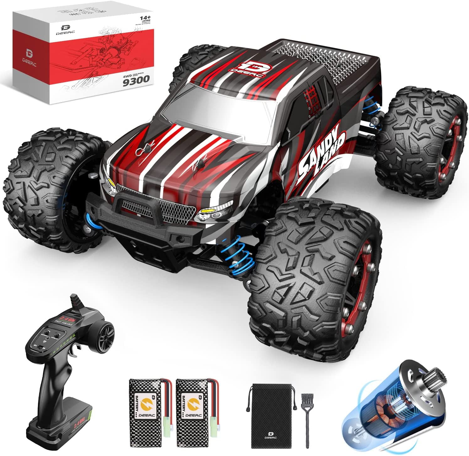 1/18 Scale Rc Trucks 4WD Off Road Racing Vehicle 2.4Ghz Radio Remote Control Car Rc Remote Control Cars High Speed Electric Vehicle for Kids Adults 