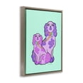 thumbnail image 3 of Stupell Industries Funky Glam Dogs on Turquoise Animals Painting Brown Floater Framed Canvas Art Print Wall Art, 17 x 21, 3 of 9
