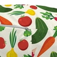 thumbnail image 3 of Vegetable Pouf Cover with Zipper, Vegetarian Cartoon Arrangement Pickle Onion and Tomatoes on Off White Backdrop, Soft Decorative Fabric Unstuffed Case, 30" W X 17.3" L, Multicolor, by Ambesonne, 3 of 5