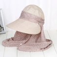 thumbnail image 1 of Sombrero de visera plegable para mujer, gorra de visera ancha enrollable, para playa y verano, 1 unidad, 1 of 4