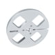 thumbnail image 5 of Cateissary Carrete de metal vacío plateado duradero para accesorios de audio Carrete vacío de cinta de aleación de aluminio de 3 orificios 1/4 Sistemas de cine en casa Plata, 5 of 6