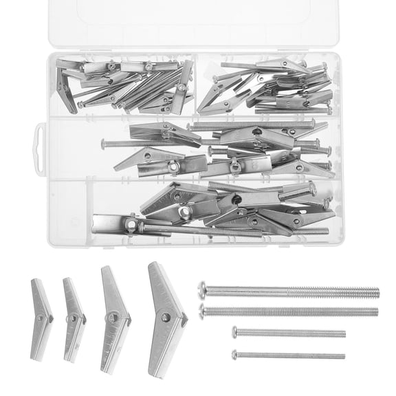 32pcs Toggle Bolts Wing Nut Set Heavy Duty Drywall Anchors Screws Kit Metal Anchors for Hanging Heavy Items
