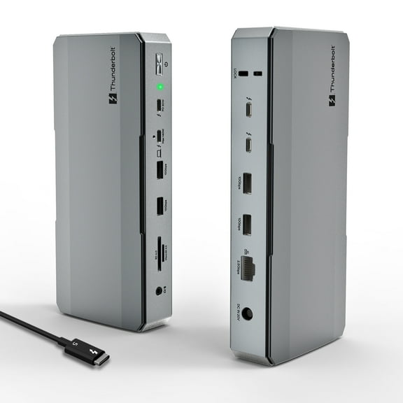 WAVLINK Triple 4K/Dual 8K Display Thunderbolt 5 Dock, 12-in-1 Hub with up to 120Gbps, MAX 140W PD, 3x TB5 Downstream Ports, 4x USB-A 10Gbps, 2.5G Ethernet, for Mac & Windows TB5/4 Laptops