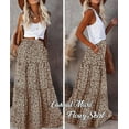 thumbnail image 2 of Women's casual high waist tie printed long maxi skirt,, 2 of 7