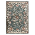 thumbnail image 2 of 8' x 10' Slate Blue Floral Bordered Indoor Area Rug, 2 of 2