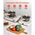 thumbnail image 5 of KFFKFF 1.5 QT Nonstick Saucepan with Tempered Glass Lid, Versatile Cooking Pot with Removable Handle, Small Kitchen Sauce Pan with Coating, Suitable for Induction Cooktops, Black, 5 of 9