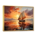 thumbnail image 2 of Designart "Dancing on the Ocean with Sailboats I" Sailing Boat Floater Framed Wall Art Print, 2 of 7