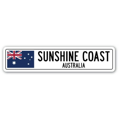SUNSHINE COAST, AUSTRALIA Street Sign Australian flag city country road wal (Best Coast Sun Was High)