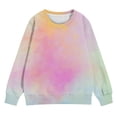 thumbnail image 7 of Mercatoo Girls and Toddlers Sweatshirts Fashion Tie Dye Print Pullover Tops Crewneck Loose Fit Long Sleeve Fall Winter Cute Clothes, 7 of 7