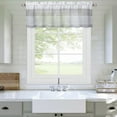 thumbnail image 1 of Haperlare 54"W x 15"L Cafe Curtain Valance Splicing Striped Farmhouse Light Filtering Sheer Curtain Valance, Gray, 1 Panel, 1 of 7
