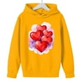 thumbnail image 4 of RXMEKW Heart Print Full-Zip Hooded Sweatshirt for Boys And Girls In Medium And Large With Pockets, 4 of 8