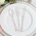 thumbnail image 5 of Efavormart 75 Pack Rose Gold 7" Disposable Plastic Cutlery Set Glitter Sprinkled Design Disposable Flatware, 5 of 5