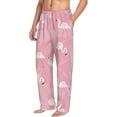 thumbnail image 2 of Balery Men'S Pink Flamingos And Flowers Pants,Sleepwear Pants,Pajama Pants,Pj Bottoms Drawstring And Pockets-X-Large, 2 of 9