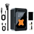 thumbnail image 4 of Portable Electric Air Pump, Rechargeable Tire Inflator with Pressure Gauge, 150PSI Auto Shut-Off for Car Bike Ball, Compact Cordless Pump with 4 Nozzles, 4 of 9