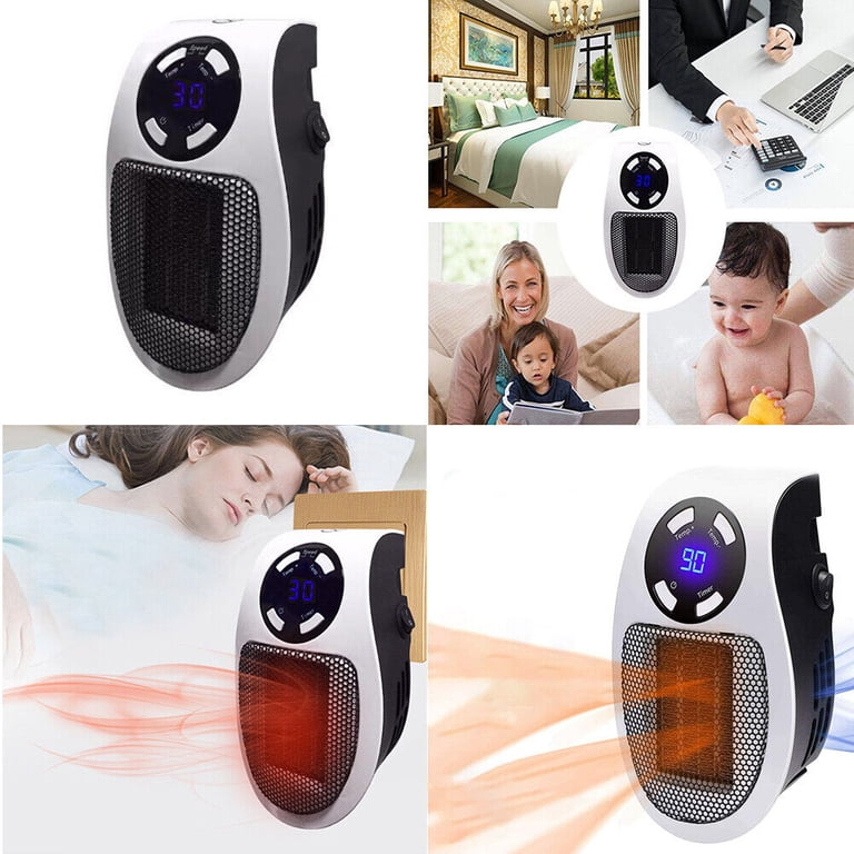 US 1-2 Pack Handy Portable Heater Turbo Wall Outlet Heater Mini for Bedroom  - Walmart.com