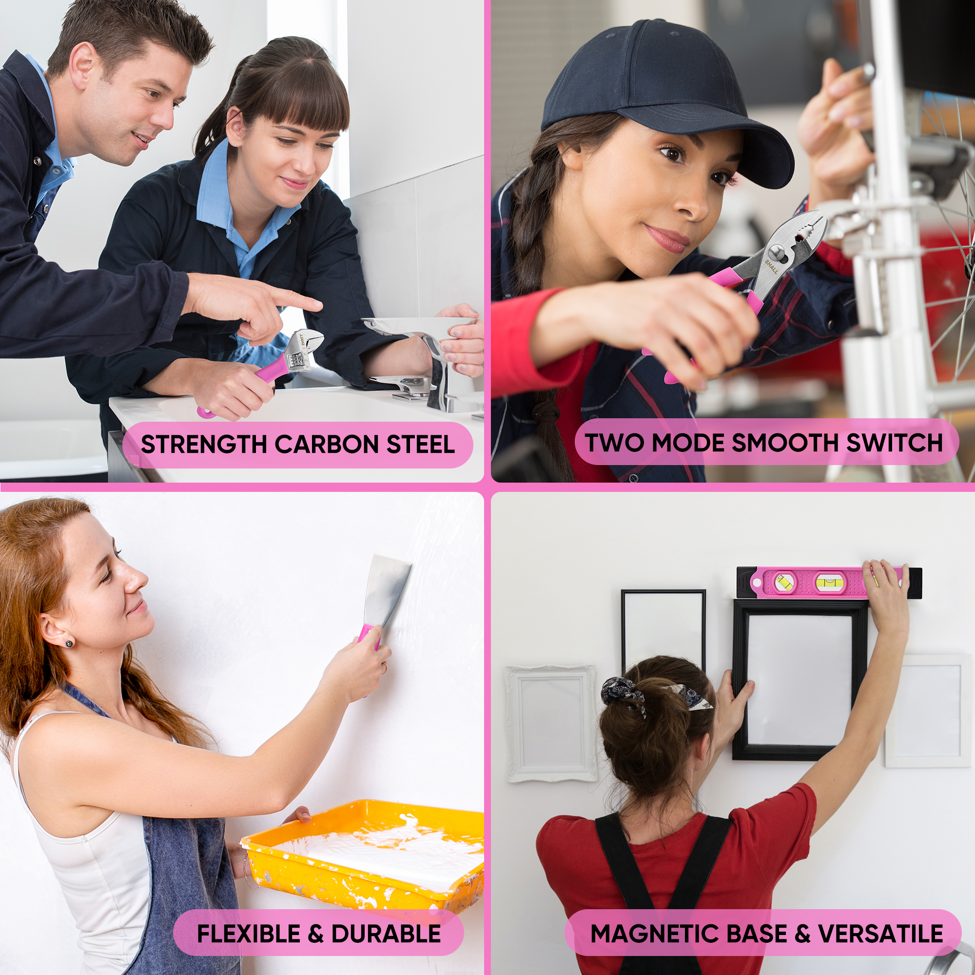 SHALL 166-Piece Pink Tool Set for Women with Tool Bag photo 8