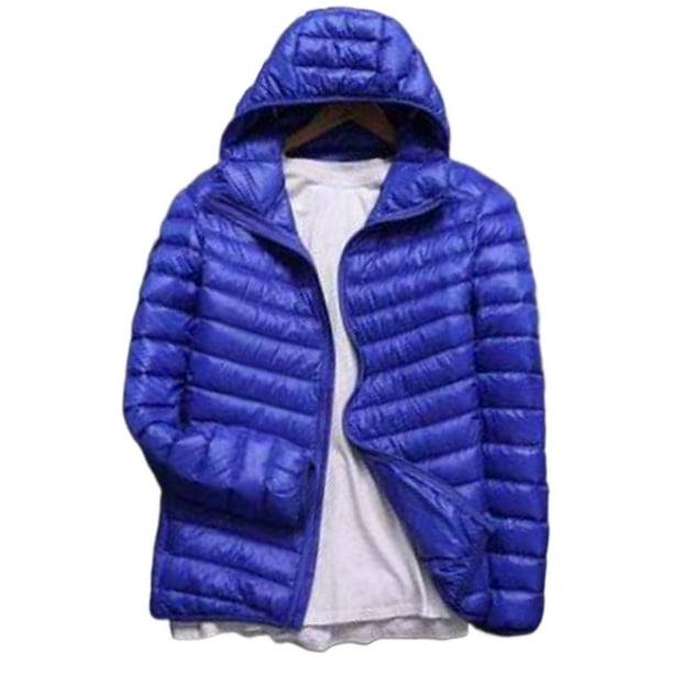 Glonme Packable Puffer Jacket for Men's Hooded Work Jackets Warm Solid