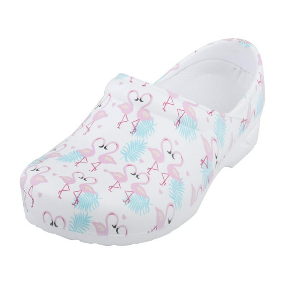 Women Resistant Service Work Nursing Shoes Flamingo Patterned - 39